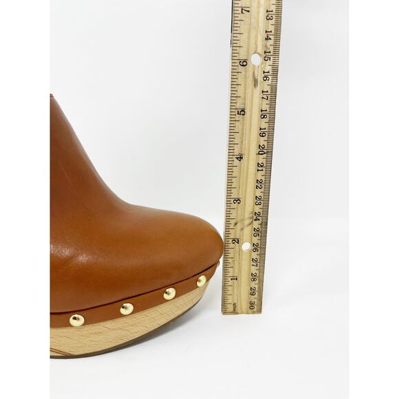 MICHAEL Michael Kors Beatrice Brown Platform Slingback Clog Heels SZ 8 - Picture 11 of 15